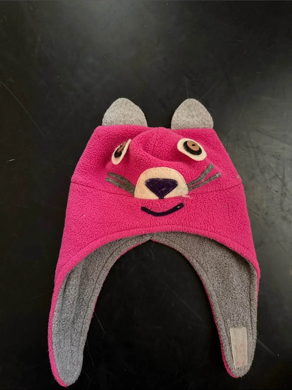Cozy Pink Animal Fleece Earflap Hat for Kids